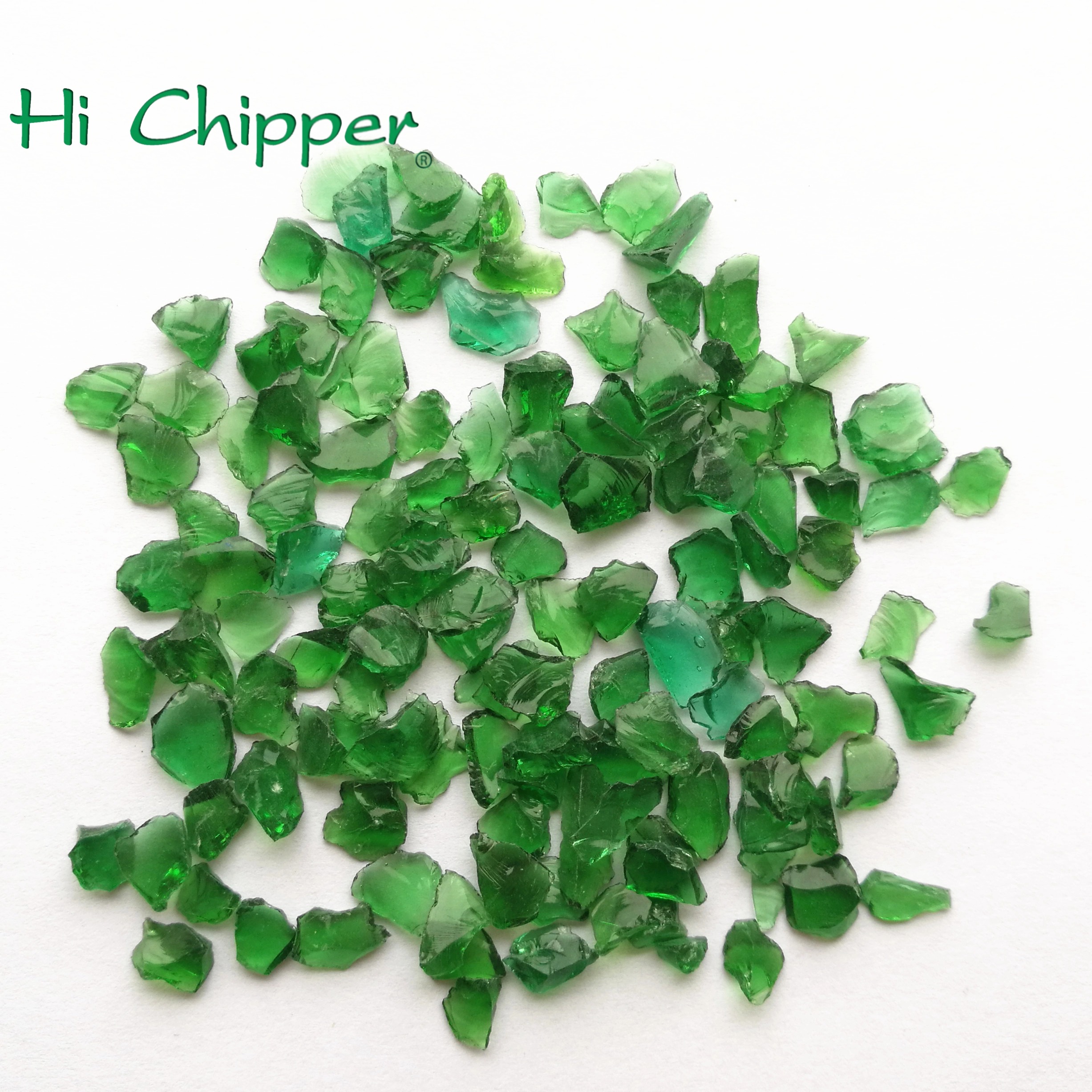 رقائق زجاجية خضراء داكنة